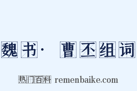 魏书·曹丕组词是什么意思的图片